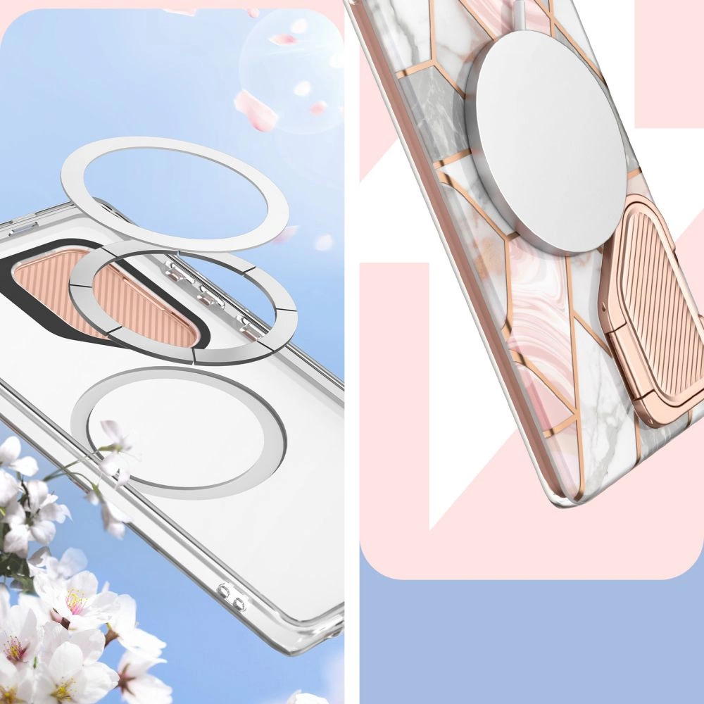 Supcase Cosmo Mag Case with MagSafe for Samsung Galaxy S24 Ultra - Pink Marbleeng