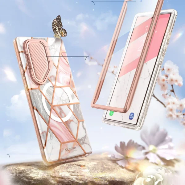 Supcase Cosmo Mag Case with MagSafe for Samsung Galaxy S24 Ultra - Pink Marbleeng
