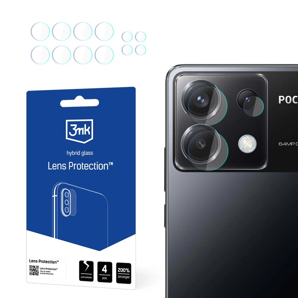 3mk Lens Protection™ hybrid camera glass for Poco X6 5Geng