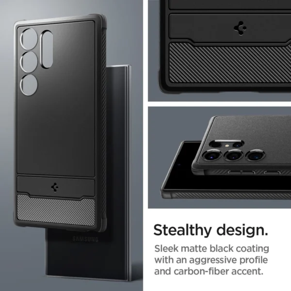 Spigen Rugged Armor Case for Samsung Galaxy S24 Ultra - Matte Blackeng