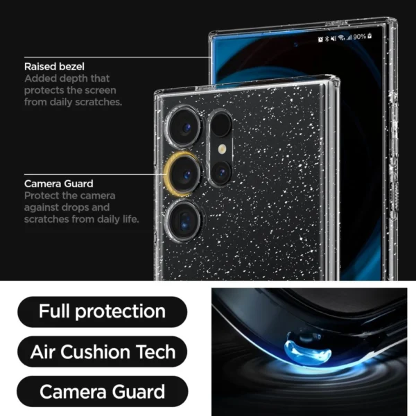 Spigen Liquid Crystal Case for Samsung Galaxy S24 Ultra - Clear Glittereng