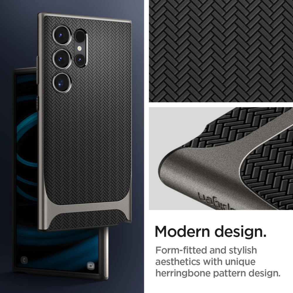 Spigen Neo Hybrid Case for Samsung Galaxy S24 Ultra - Metallic Grayeng