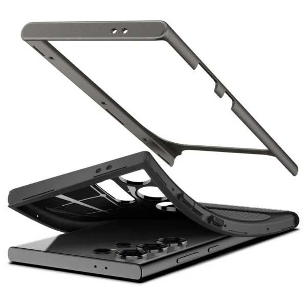 Spigen Neo Hybrid Case for Samsung Galaxy S24 Ultra - Metallic Grayeng