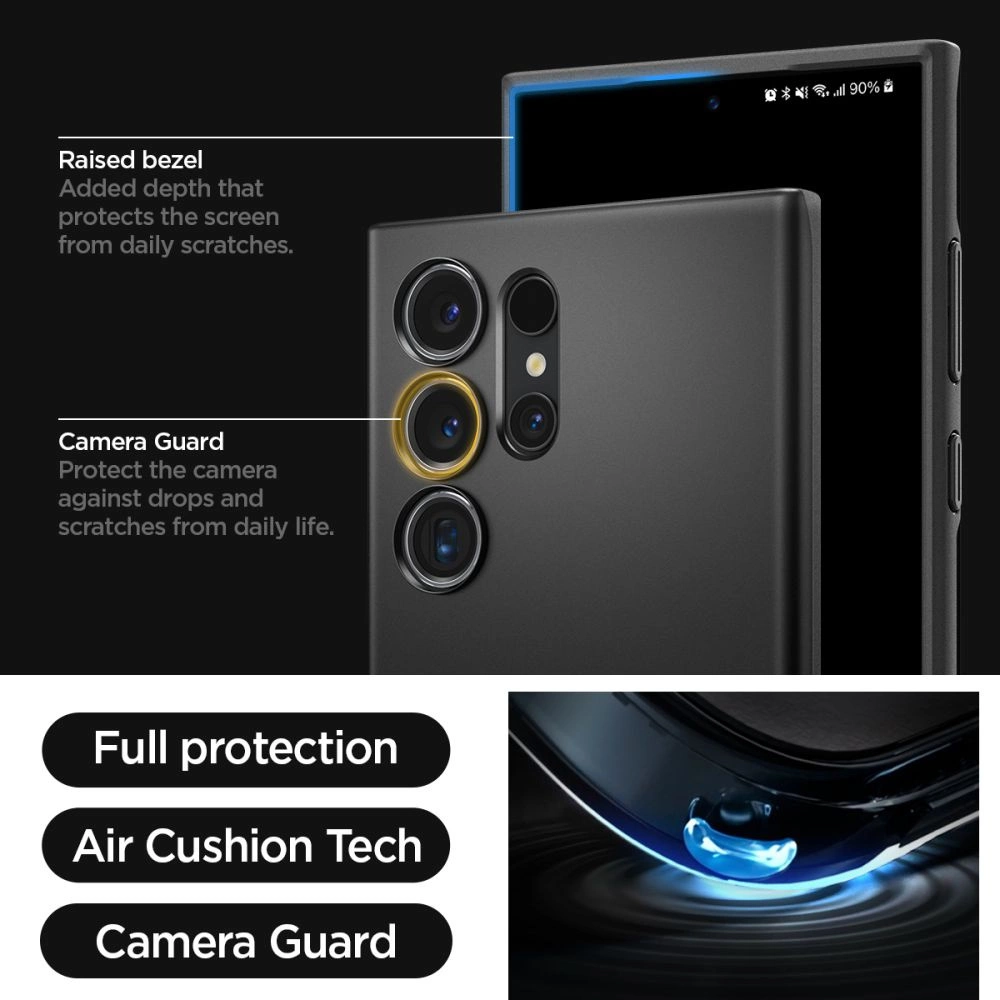 Spigen Thin Fit Case for Samsung Galaxy S24 Ultra - Blackeng