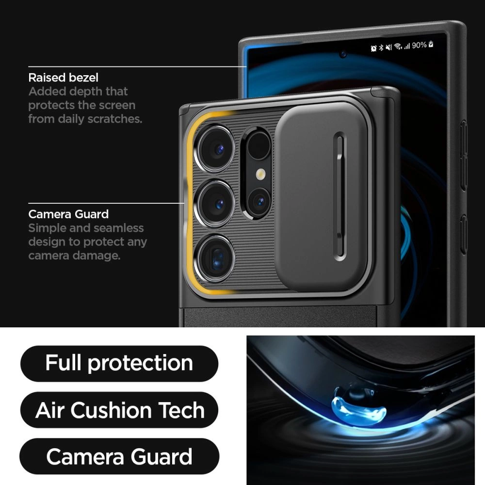 Spigen Optik Armor Case for Samsung Galaxy S24 Ultra - Blackeng