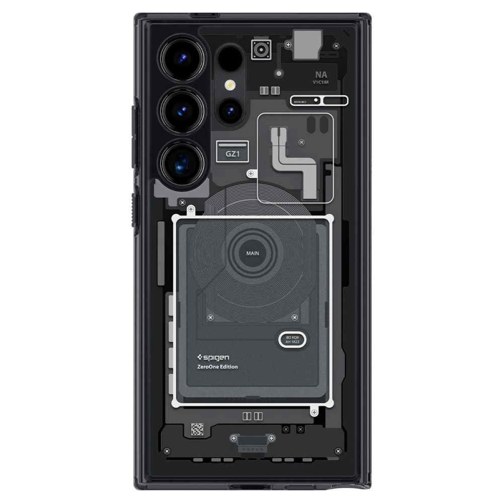 Spigen Ultra Hybrid Case for Samsung Galaxy S24 Ultra - Dark Gray (Zero One Pattern)eng