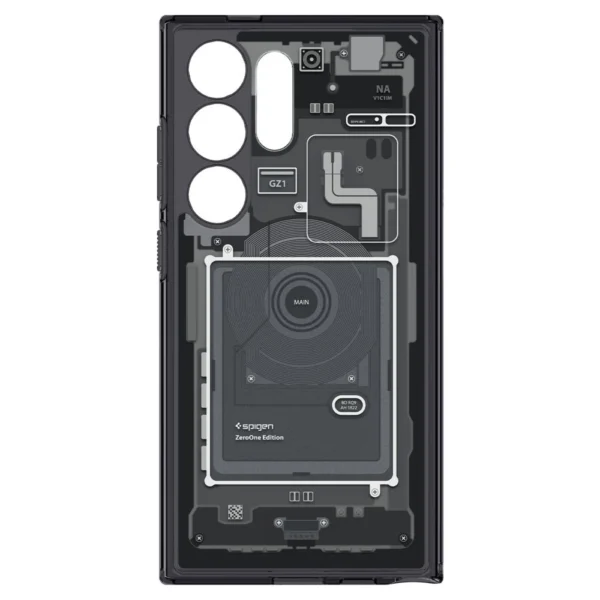 Spigen Ultra Hybrid Case for Samsung Galaxy S24 Ultra - Dark Gray (Zero One Pattern)eng