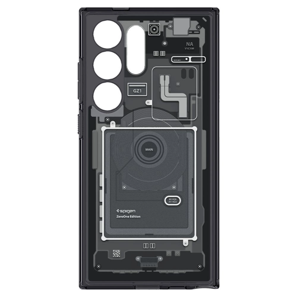 Spigen Ultra Hybrid Case for Samsung Galaxy S24 Ultra - Dark Gray (Zero One Pattern)eng