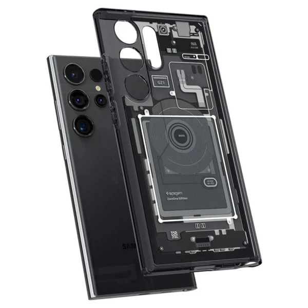 Spigen Ultra Hybrid Case for Samsung Galaxy S24 Ultra - Dark Gray (Zero One Pattern)eng