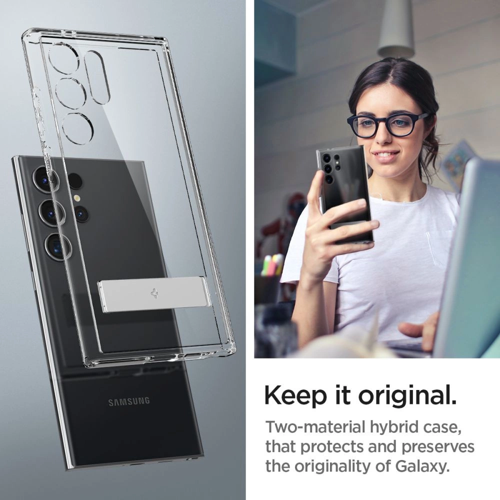 Spigen Ultra Hybrid S Case for Samsung Galaxy S24 Ultra - Transparenteng
