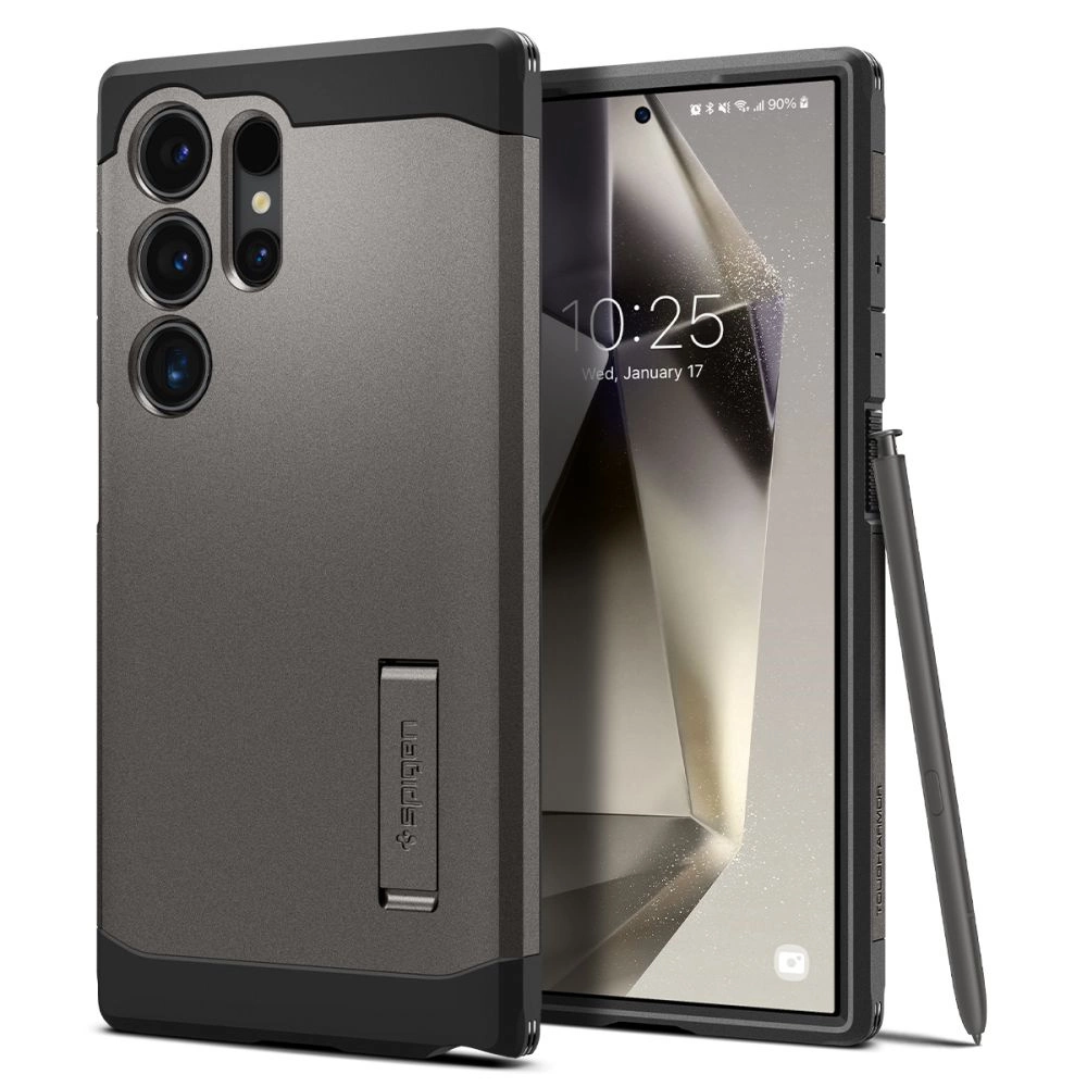 Spigen Tough Armor Case for Samsung Galaxy S24 Ultra - Metallic Grayeng