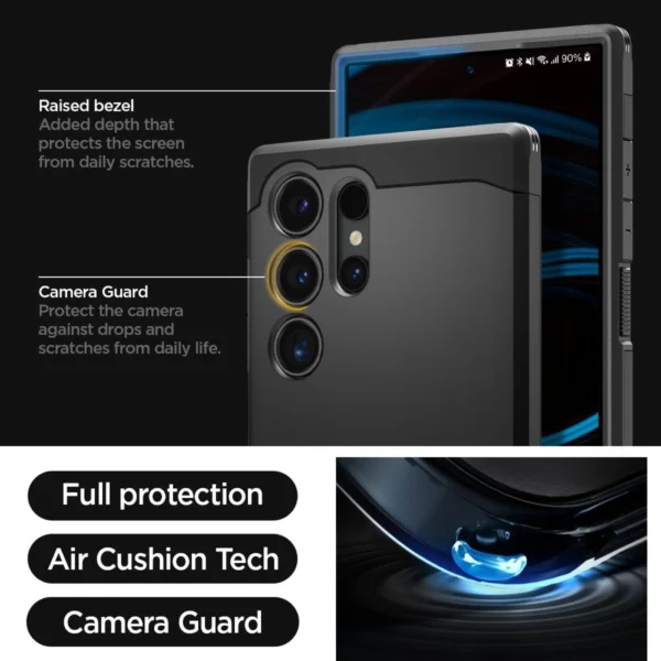 Spigen Tough Armor Case for Samsung Galaxy S24 Ultra - Blackeng