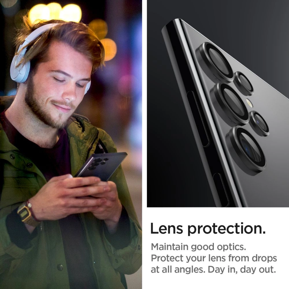 Spigen Optik.tR EZ Fit Camera Protector for Samsung Galaxy S24 Ultra - Black 2 pcs.eng
