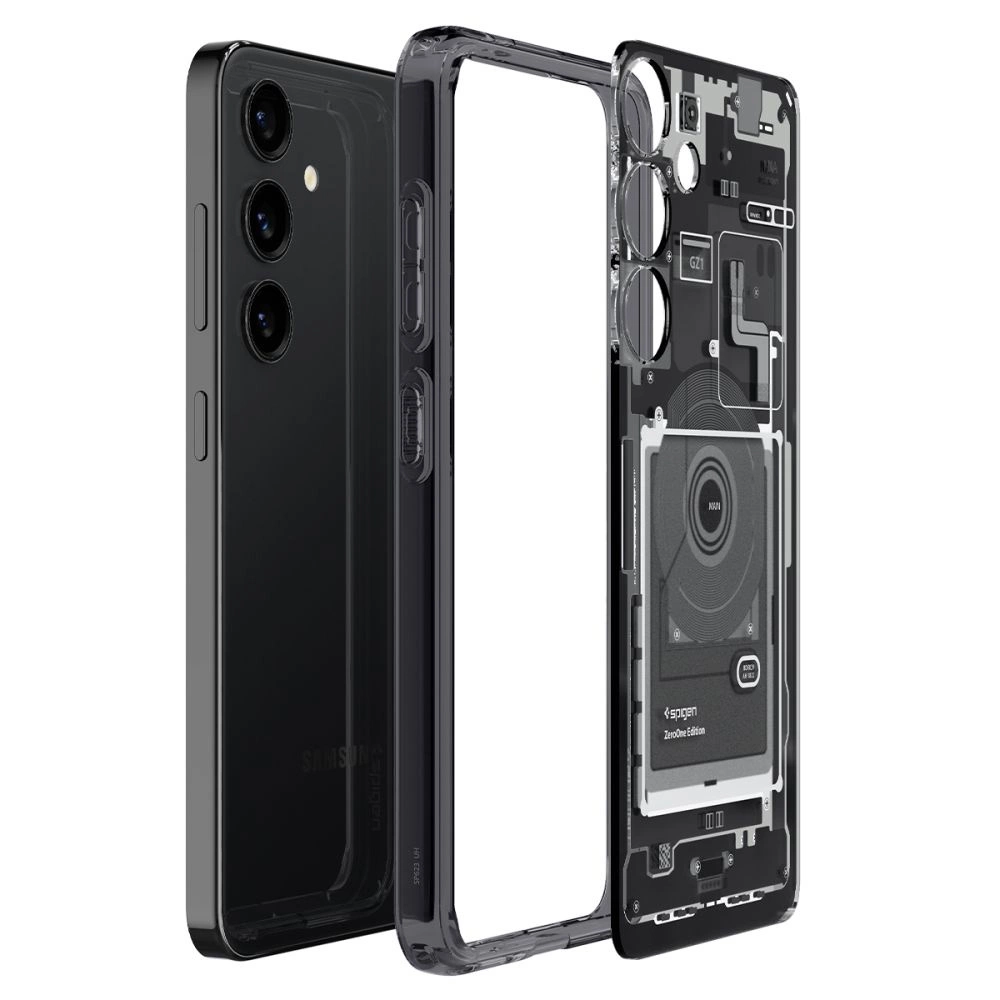 Spigen Ultra Hybrid Case for Samsung Galaxy S24 - Dark Gray (Zero One Pattern)eng