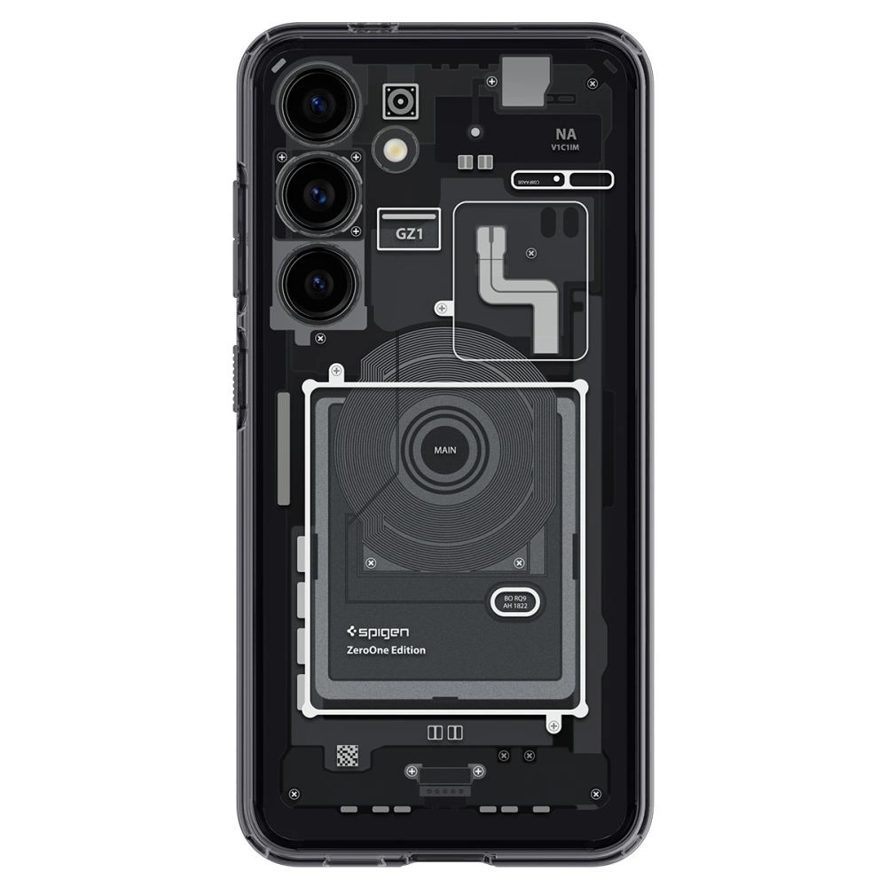 Spigen Ultra Hybrid Case for Samsung Galaxy S24 - Dark Gray (Zero One Pattern)eng