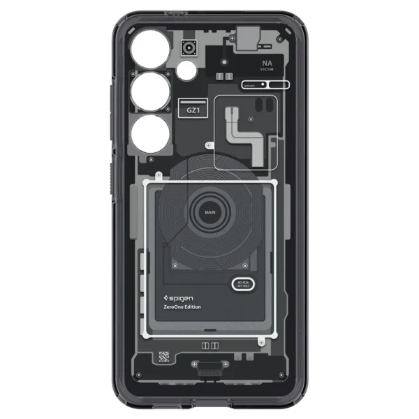 Spigen Ultra Hybrid Case for Samsung Galaxy S24 - Dark Gray (Zero One Pattern)eng