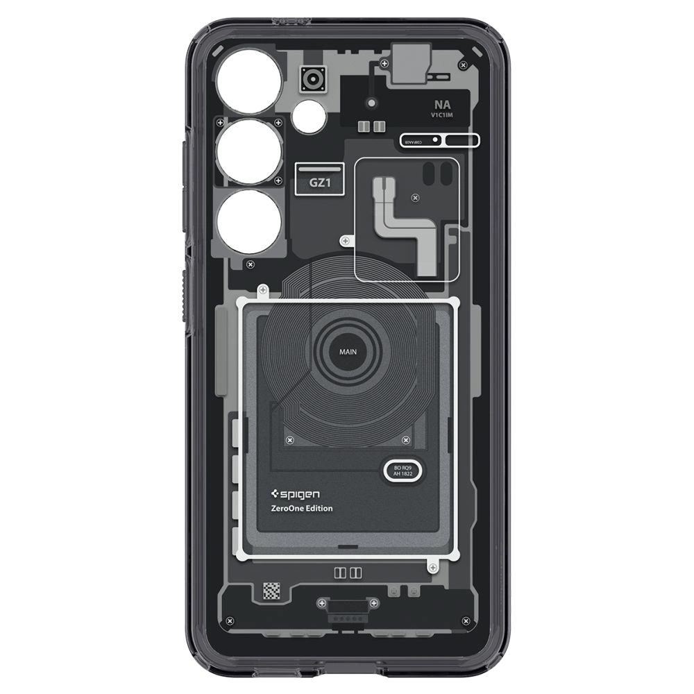 Spigen Ultra Hybrid Case for Samsung Galaxy S24 - Dark Gray (Zero One Pattern)eng