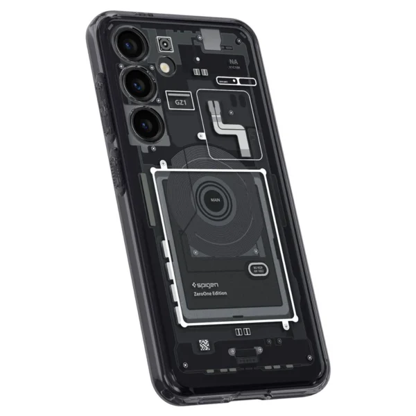 Spigen Ultra Hybrid Case for Samsung Galaxy S24 - Dark Gray (Zero One Pattern)eng