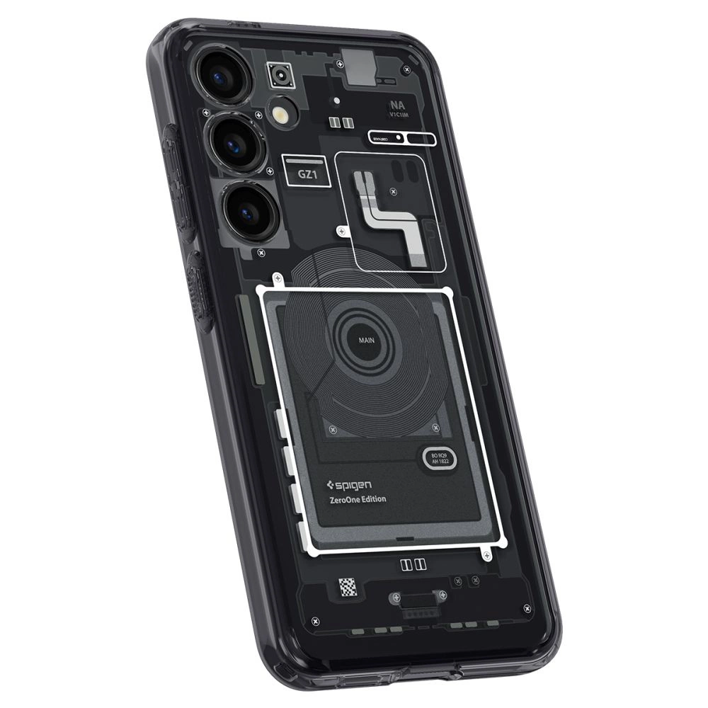 Spigen Ultra Hybrid Case for Samsung Galaxy S24 - Dark Gray (Zero One Pattern)eng