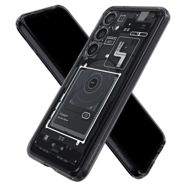 Spigen Ultra Hybrid Case for Samsung Galaxy S24 - Dark Gray (Zero One Pattern)eng