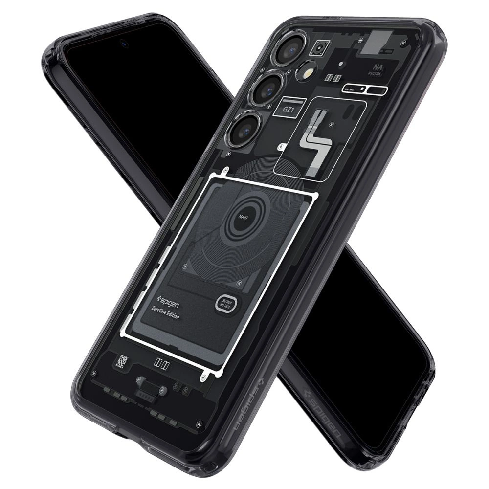 Spigen Ultra Hybrid Case for Samsung Galaxy S24 - Dark Gray (Zero One Pattern)eng