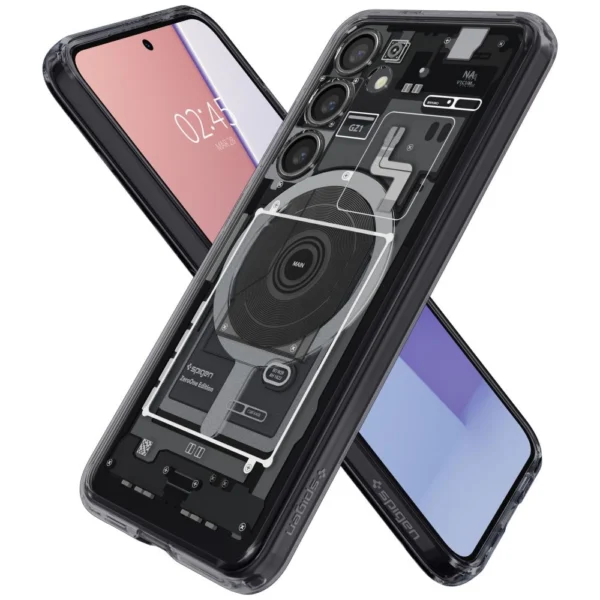 Spigen Ultra Hybrid OneTap Ring Case with MagSafe for Samsung Galaxy S24 - Clear (Zero One Pattern)eng