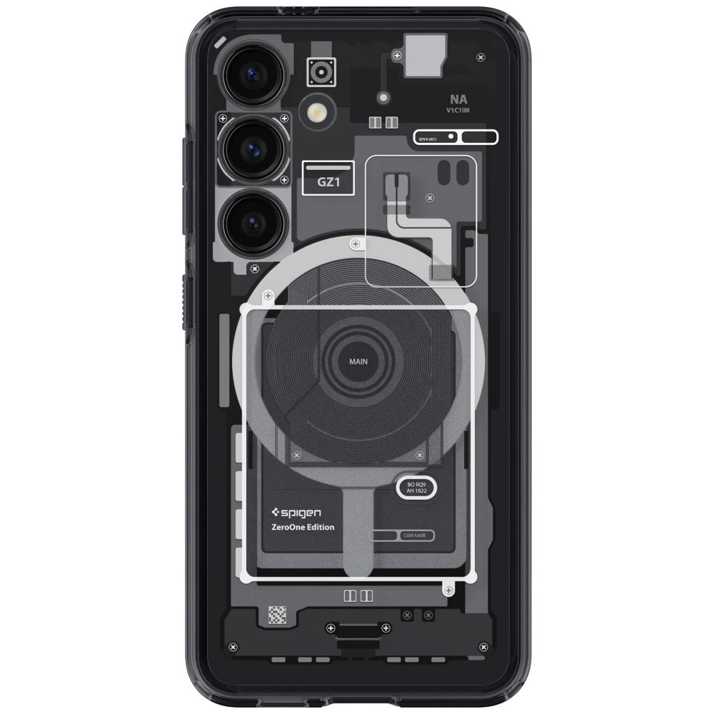 Spigen Ultra Hybrid OneTap Ring Case with MagSafe for Samsung Galaxy S24 - Clear (Zero One Pattern)eng