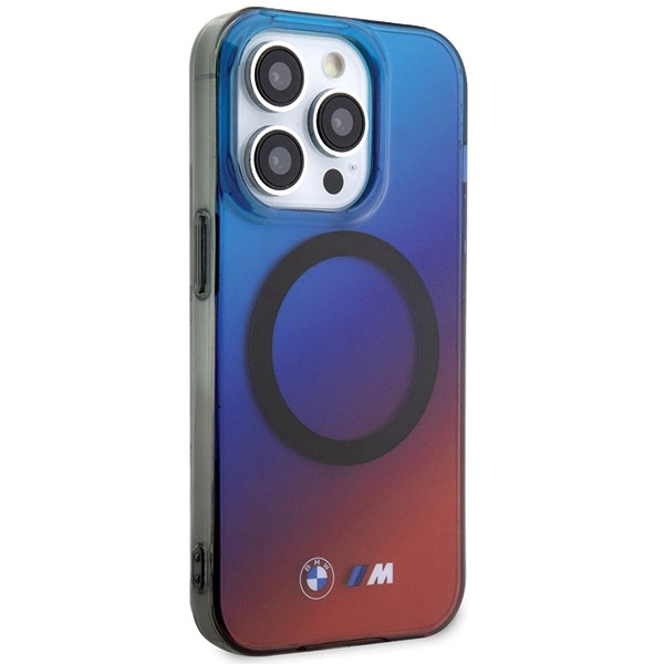 BMW M Gradient MagSafe case for iPhone 15 Pro Max - red and blueeng