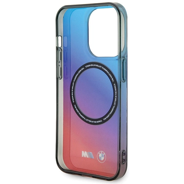 BMW M Gradient MagSafe case for iPhone 15 Pro Max - red and blueeng
