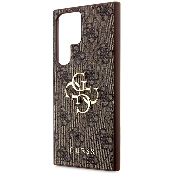 Guess 4G Big Metal Logo Case for Samsung Galaxy S24 Ultra - Browneng