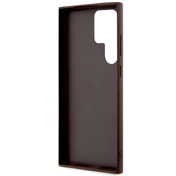 Guess 4G Big Metal Logo Case for Samsung Galaxy S24 Ultra - Browneng