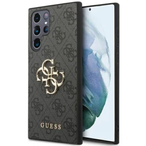 Guess 4G Big Metal Logo Case for Samsung Galaxy S24 Ultra - Blackeng