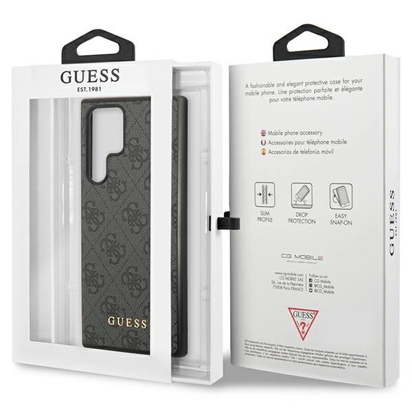 Guess 4G Metal Gold Logo case for Samsung Galaxy S24 Ultra - blackeng