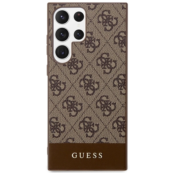Guess 4G Stripe Collection case for Samsung Galaxy S24 Ultra - browneng