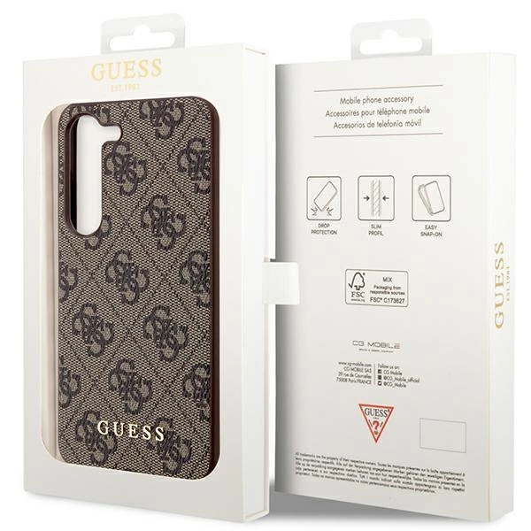 Guess 4G Metal Gold Logo case for Samsung Galaxy S24+ - browneng