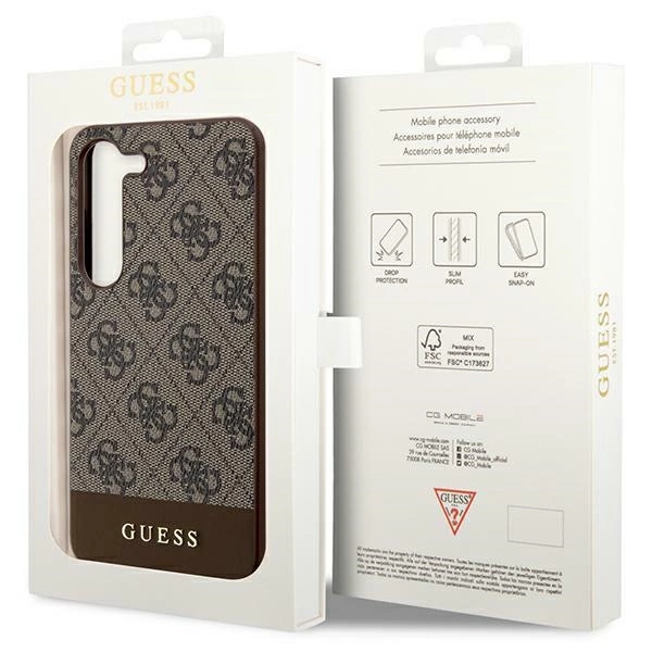 Guess 4G Stripe Collection case for Samsung Galaxy S24+ - browneng