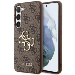 Guess 4G Big Metal Logo case for Samsung Galaxy S24 - browneng