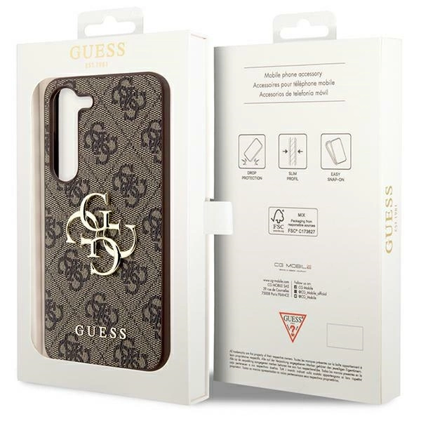 Guess 4G Big Metal Logo case for Samsung Galaxy S24 - browneng