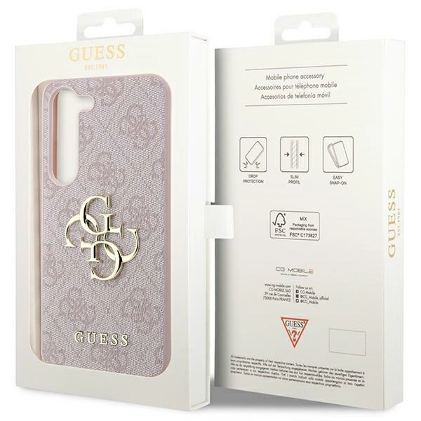 Guess 4G Big Metal Logo Case for Samsung Galaxy S24 - Pinkeng