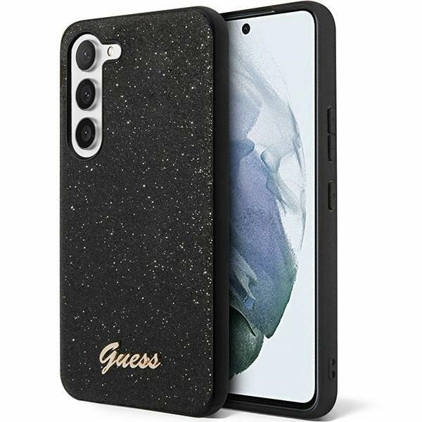 Guess Glitter Script case for Samsung Galaxy S24 - blackeng