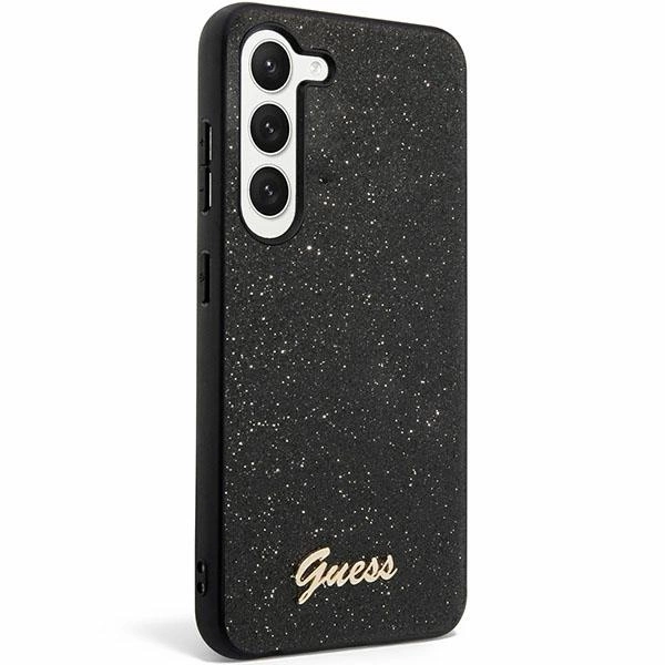 Guess Glitter Script case for Samsung Galaxy S24 - blackeng