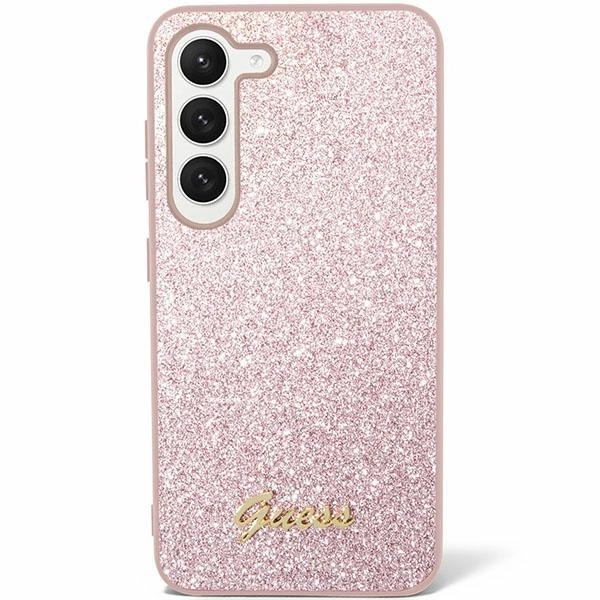 Guess Glitter Script Case for Samsung Galaxy S24 - Pinkeng