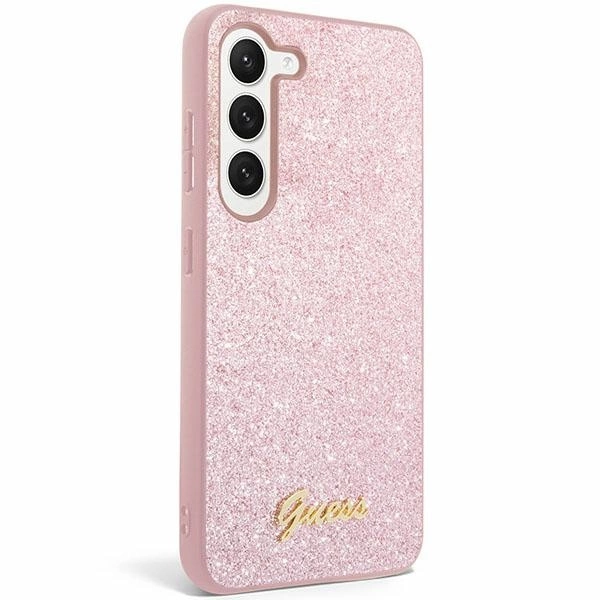 Guess Glitter Script Case for Samsung Galaxy S24 - Pinkeng