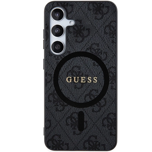 Guess 4G Collection Leather Metal Logo MagSafe Case for Samsung Galaxy S24 - Blackeng