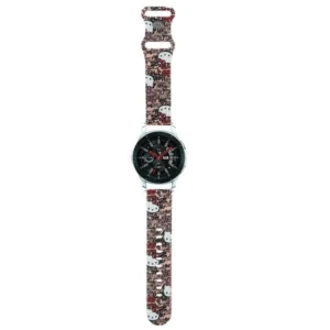 Hello Kitty Silicone Tags Graffiti strap universal 22mm - pinkeng