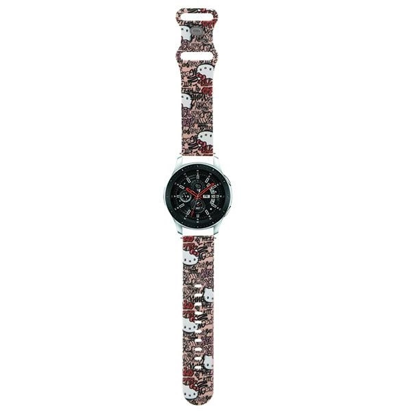 Hello Kitty Silicone Tags Graffiti strap universal 22mm - pinkeng