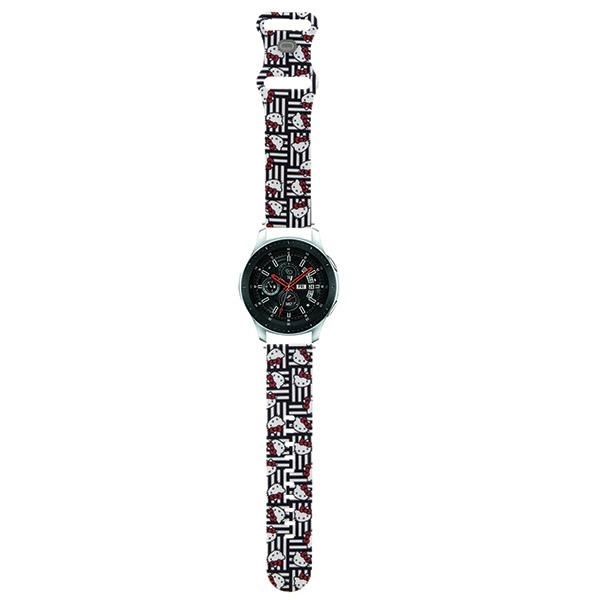 Hello Kitty Silicone Heads & Stripes universal 22mm - blackeng
