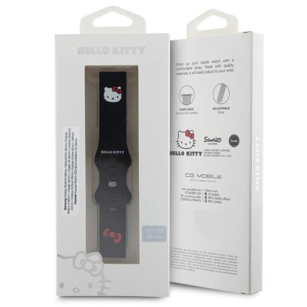 Hello Kitty Silicone Kitty Head strap universal 20mm - blackeng