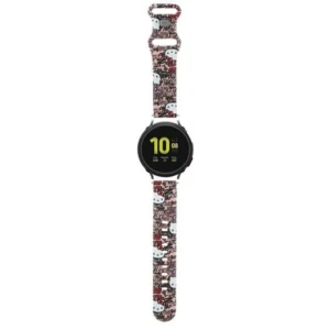 Hello Kitty Silicone Tags Graffiti strap universal 20mm - pinkeng