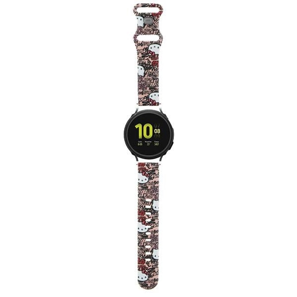 Hello Kitty Silicone Tags Graffiti strap universal 20mm - pinkeng